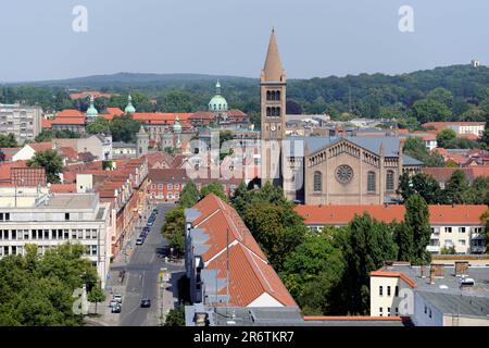 Holländisches Viertel, mit Kirche St. Peter und Paul, Potsdam, Brandenburg, Deutschland Stockfoto