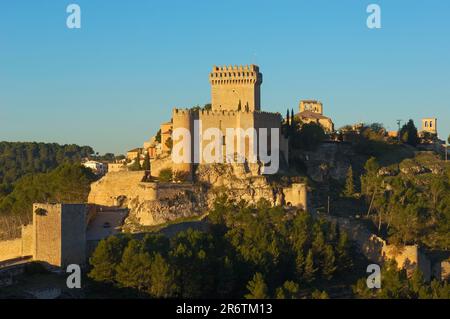 Marques de Villena Castle, Castilla-La, Hotel Parador de Alarcon, Alarcon, Cuenca, Castilla-La Mancha, Spanien Stockfoto