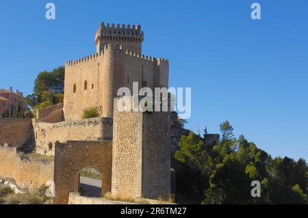 Marques de Villena Castle, Castilla-La, Hotel Parador de Alarcon, Alarcon, Cuenca, Castilla-La Mancha, Spanien Stockfoto