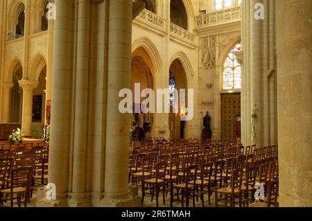 Senlis Kathedrale, Notre-Dame de, Senlis, Oise, Picardie, Frankreich Stockfoto