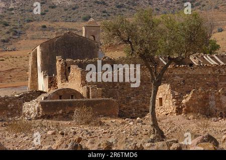 Klosterruinen, Bodas Sangre, Bluthochzeit, Cortijo del fraile, Naturpark Cabo de Gata, Nijar, Almeria, Andalusien, Spanien Stockfoto