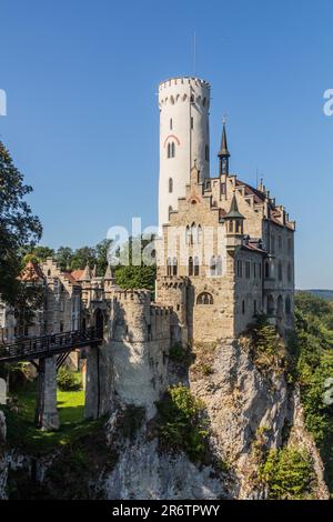 Schloss Lichtenstein im Bundesland Baden-Württemberg Stockfoto