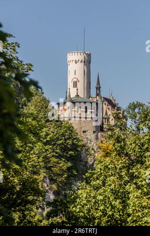 Schloss Lichtenstein im Bundesland Baden-Württemberg Stockfoto