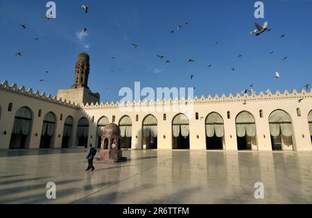 Innenhof, Al-Hakim-Moschee, Kairo, Ägypten Stockfoto