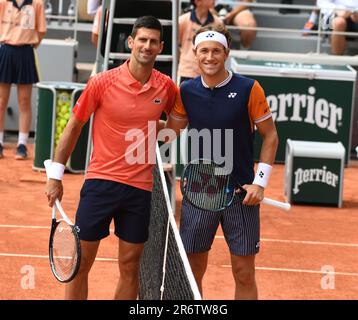 Paris, Frankreich. 11. Juni 2023. Roland Garros Paris French Open 2023 Tag 15 11/06/2023 Casaper Ruud (NOR) Männer Singles Endnote: Roger Parker/Alamy Live News Stockfoto