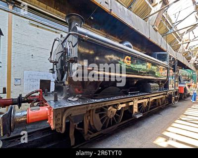 Didcot Railway Centre GWR Pannier Tank Lokomotive 3738, Heimstadion der Great Western Railway Society Stockfoto