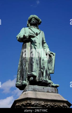 Van Eyk Monument, Flandern, Brügge, Westflandern, Belgien Stockfoto