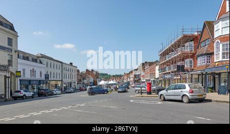 Marlborough Markt in der High Street Wiltshire Stockfoto