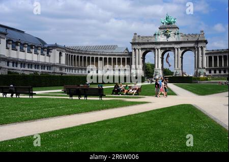 Arc de Triomphe im Jubilee Park, Parc du Cinquantenaire, Brüssel, Belgien Stockfoto