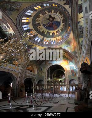 Mitropolis Kirche, Fira, Santorin, Kykladen, Thira, Griechenland Stockfoto