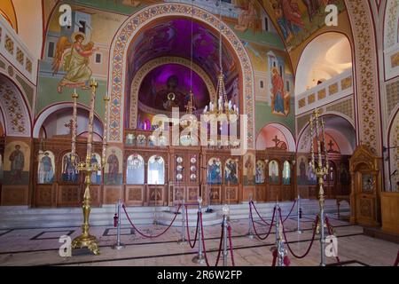 Mitropolis Kirche, Fira, Santorin, Kykladen, Thira, Griechenland Stockfoto