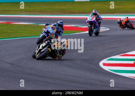 Florenz, Italien. 11. Juni 2023; Autodromo Internazionale del Mugello, Scarperia e San Piero, Florenz, Italien; 2023. Italienischer MotoGP-Renntag; Nummer 10 Mooney VR46 Rennfahrer Luca Marini während des Rennens Credit: Action Plus Sports Images/Alamy Live News Stockfoto