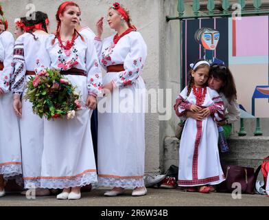 London, Großbritannien. 11. Juni 2023 Die Ukrainer nehmen am Londoner Vyshyvanka-Marsch Teil. Kredit: Matthew Chattle/Alamy Live News Stockfoto