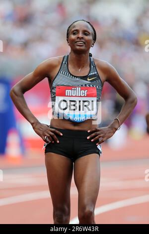 Hellen OBIRI (Kenia), Gewinner des Finales der Frauen 5000m bei den 2019, IAAF Diamond League, Jubiläumsspiele, Queen Elizabeth Olympic Park, Stratford, London, Großbritannien. Stockfoto