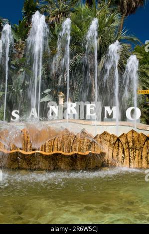 Brunnen, San Remo, Italienische Riviera, Ligurien, Italien Stockfoto