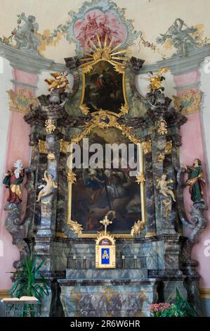 Altar, Kapelle von St. John von Nepomuk, Bregenz, Bodensee, Vorarlberg, Österreich Stockfoto