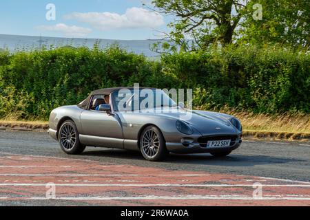 1999 Silver TVR Chimaera Roadster Cabriolet bei der Classic & Performance Motor Show im Hoghton Tower Stockfoto