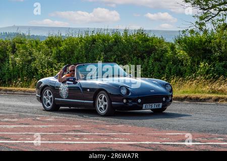 Ein TVR CHIMAERA BENZINKABRIOLET im März 1995 auf der Classic & Performance Motor Show im Hoghton Tower Stockfoto