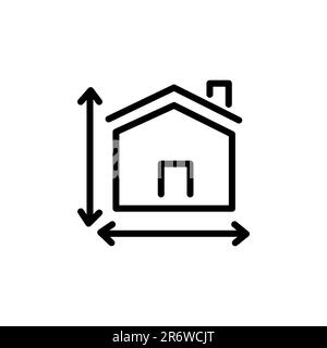 Symbol für Hausgröße, Symbol für Gebäude Stock Vektor