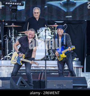 Landgraaf, Niederlande. 11. Juni 2023. LANDGRAAF - Bruce Springsteen während seines Konzerts am MegaLand-Standort. Das Konzert ist Teil der Stadiontour, mit der „The Boss“ durch Europa reist. ANP MARCEL VAN HOORN niederlande Out - belgien Out Credit: ANP/Alamy Live News Stockfoto