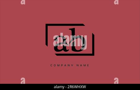 Ab, BA Abstract Letters Logo Monogramm Stock Vektor