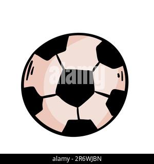 Realistischer Fußball oder Fußball auf weißem Hintergrund. Style Vector Ball isoliert auf weißem Hintergrund Stock Vektor