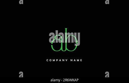 Ab, BA Abstract Letters Logo Monogramm Stock Vektor