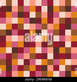 Vektor Nahtlos Wiederhole Geometrisches Happy Pattern Check Square Gingham Loose. Stock Vektor