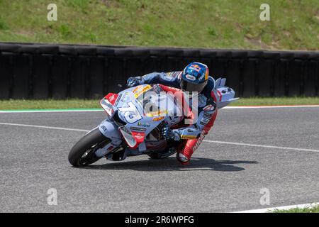 Florenz, Italien. 11. Juni 2023; Autodromo Internazionale del Mugello, Scarperia e San Piero, Florenz, Italien; 2023. Italienischer MotoGP-Renntag; Alex Marquez, Gresini, Racing MotoGP Credit: Action Plus Sports Images/Alamy Live News Stockfoto