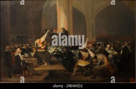 Das Inquisitionsgericht. Francisco de Goya. 1808/1812. Stockfoto