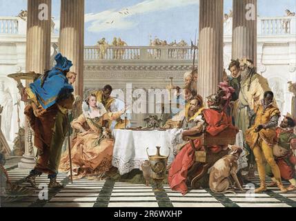 Das Bankett von Kleopatra. Giambattista Tiepolo. 1743 - 1744. Stockfoto