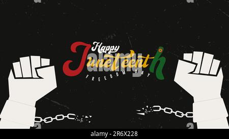 Alles Gute Zum Juneteenth Freedom Day. Unabhängigkeitstag Feier des Freiheitskonzepts. Posterdesign Vektordarstellung. Stock Vektor