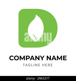 Leaves Logo-Designvorlage für Buchstaben Stock Vektor