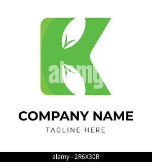 Leaves Logo-Designvorlage für Buchstaben Stock Vektor