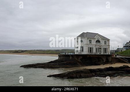 Arcadia Beach Cafe und Kunstgalerie in Portrush Stockfoto