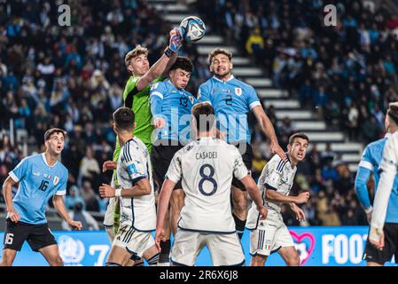 Tolosa, Argentinien. 31. Januar 2021. Italiens Torwart Sebastiano Desplanches während des Finalspiels der FIFA-Weltmeisterschaft U20 Uruguay U20 gegen Italien U20 im La Plata Stadium, Tolosa, Argentinien, 11. Juni 2023 (Foto von Mateo Occhi/News Images) in Tolosa, Argentinien, am 1./31. Juni 2021. (Foto: Mateo Occhi/News Images/Sipa USA) Guthaben: SIPA USA/Alamy Live News Stockfoto