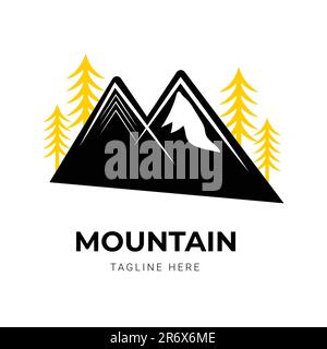 Vintage Mountain Logo für Unternehmen Stock Vektor
