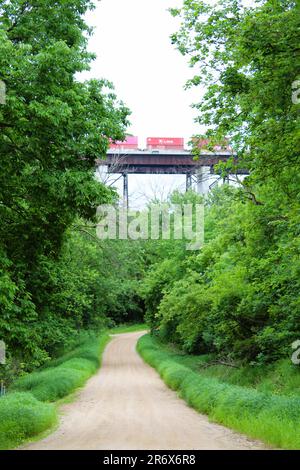 Kate Shelley High Bridge, Iowa Stockfoto