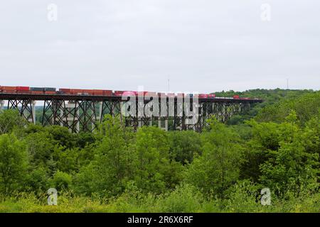 Kate Shelley High Bridge, Iowa Stockfoto