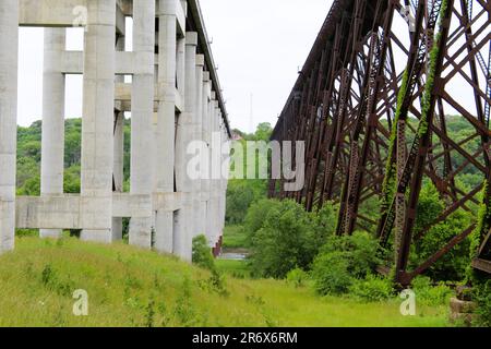 Kate Shelley High Bridge, Iowa Stockfoto