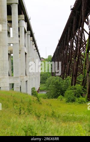 Kate Shelley High Bridge, Iowa Stockfoto