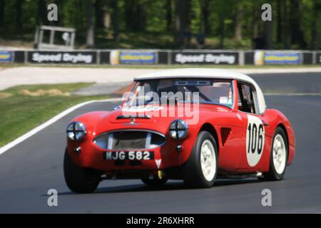 SVRA (Sportcar Vintage Racing Association) auf der Road America Sports Car Course in Elkhart Lake, Wisconsin, USA Stockfoto