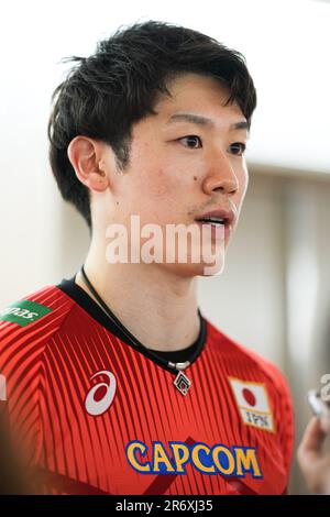 Nippongaishi Hall, Aichi, Japan. 10. Juni 2023. Yuki Ishikawa (JPN), 10. JUNI 2023 - Volleyball : FIVB Volleyball Nations League 2023 Vorrunde der Männer zwischen Japan und Bulgarien in der Nippongaishi Hall, Aichi, Japan. Kredit: AFLO SPORT/Alamy Live News Stockfoto