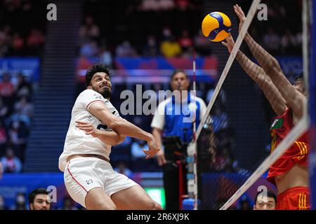 Nippongaishi Hall, Aichi, Japan. 10. Juni 2023. Valizadeh Mohammad (IRI), 10. JUNI 2023 - Volleyball : FIVB Volleyball Nations League 2023 Vorrunde der Männer zwischen Iran und China in der Nippongaishi Hall, Aichi, Japan. Kredit: AFLO SPORT/Alamy Live News Stockfoto