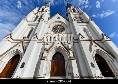 Kathedrale Basilika St. Johannes der Täufer in Savannah, Georgia Stockfoto