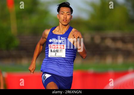 Akita Athletics Stadium, Akita, Japan. 10. Juni 2023. Yuma Maruyama, 10 400m. JUNI 2023 - Athletics : die Japan Track & Field National Championships Combined Events Männer Zehnkampf 107. im Akita Athletics Stadium, Akita, Japan. Kredit: Naoki Nishimura/AFLO SPORT/Alamy Live News Stockfoto