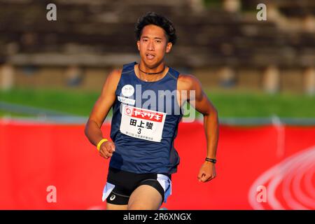 Akita Athletics Stadium, Akita, Japan. 10. Juni 2023. Shun Taue, 10. JUNI 2023 - Athletics : die Japan Track & Field National Championships Combined Events Männer Zehnkampf 107. - 400m im Akita Athletics Stadium, Akita, Japan. Kredit: Naoki Nishimura/AFLO SPORT/Alamy Live News Stockfoto