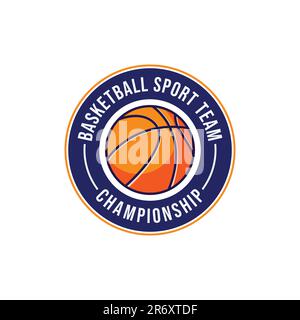 Vektorbild des Logos des Basketball Clubs. Basketball Club Logo Template Creator für Sportmannschaft Vector Stock Vektor