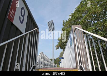 Allgemeiner Blick auf den Tom Pearce Treppe vor Essex CCC vs. Somerset CCC, LV Insurance County Championship Division 1 Cricket bei The Cloud Count Stockfoto