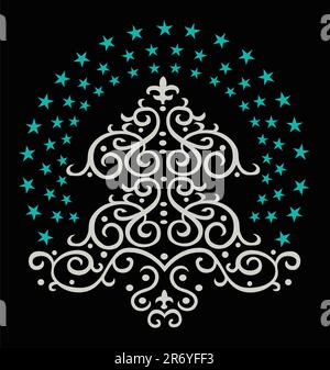 Weihnachtsbaum Grafik Stock Vektor
